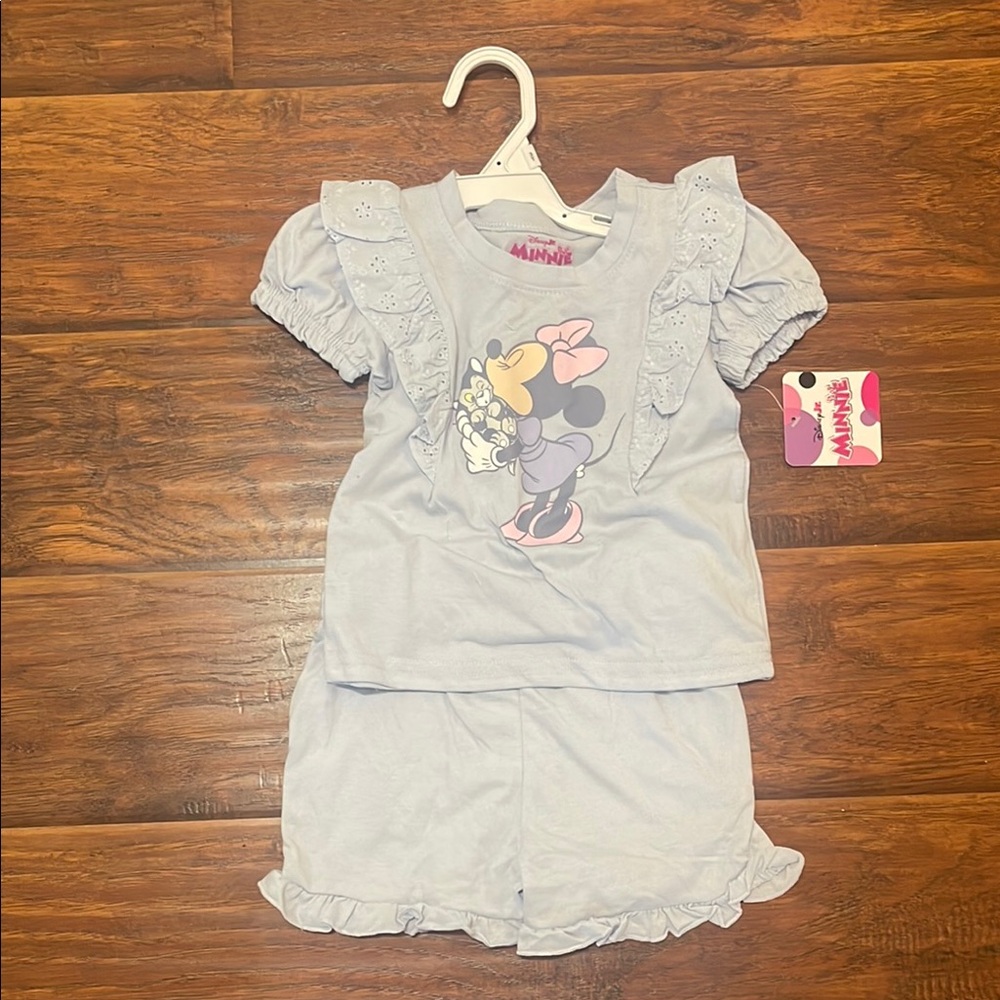 Minnie Mouse Light Blue Toddler Outfit